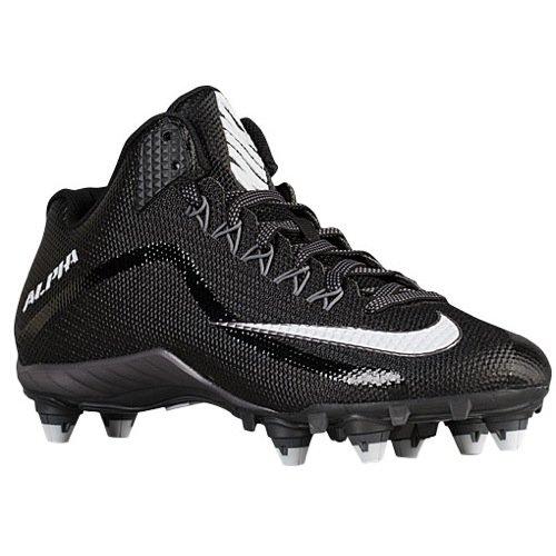 Alpha Pro 2 3/4 D Football Cleat 12 DM Us Black/Metallic Dark Grey/White