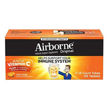 Airborne Zesty Orange Effervescent Tablets 36 Count 1000Mg Of Vitamin C Immune Support Supplement