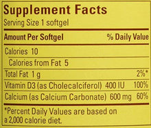 Calcium 600 Mg/400 Iu Vitamin D3 100 Softgels