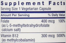 Folate Vitamin B12 Vegetarian Capsules 90 Count