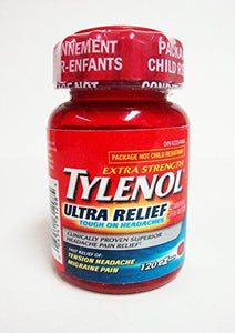 Tylenol Ultra Relief Extra Strength 120 Eztabs For Tension Headaches Migraine Pain