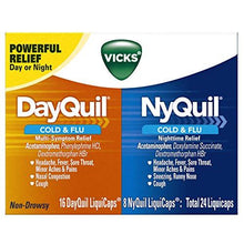 Dayquil/Nyquil Cough Cold And Flu Relief Convenience Pack 24 Liquicaps