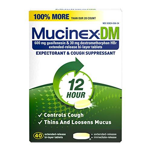 Dm 12 Hr Expectorant Cough Suppressant Tablets 40Ct