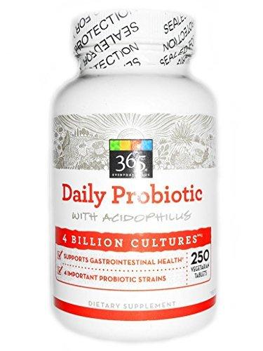 365 Everyday Value Probiotic Complex With Acidophilus 250 Vegetarian Tablets