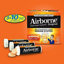 Airborne Vitamin C 1000Mg Immune Support Supplement Effervescent Formula Orange 30 Count Tablets
