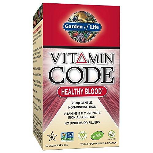 Iron Supplement Vitamin Code Healthy Blood Raw Whole Food Vitamin Vegan 60 Capsules