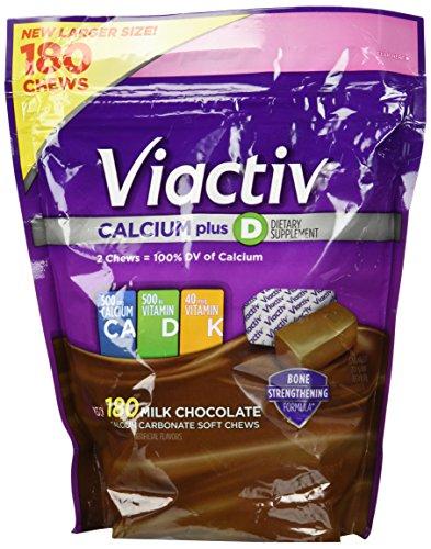 Viactiv Calcium Plus D Milk Chocolate Flavored Dietary Supplement 180 Chews