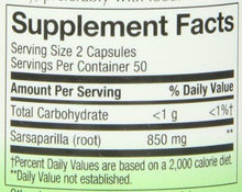 Sarsaparilla Root Capsules 425 Mg 100Count