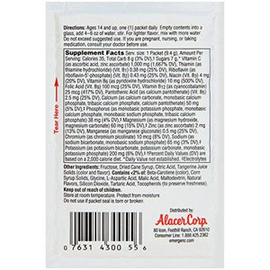 Emergenc Dietary Supplement Drink Mix With 1000 Mg Vitamin C 0.33 Ounce Packets Caffeine Free Tangerine Flavor 30 Count