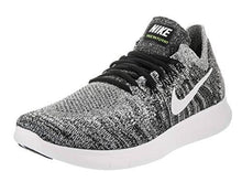 Nike Free Rn Flyknit 2017 Black/White Volt Running Shoe 9 Us