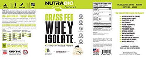 Nutrabio GrassFed Whey Protein Isolate 2Lbs Cookies And Cream