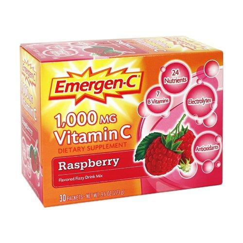 Emergenc 1000Mg Vitamin C Energy Booster Raspberry 30 Packets