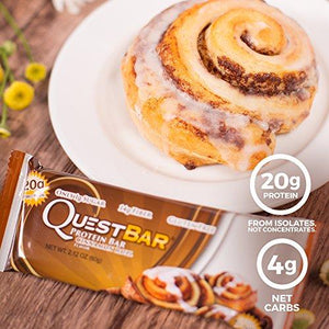 Protein Bar Cinnamon Roll 20G Protein 4G Net Carbs 180 Cals High Protein Bars Low Carb Bars Gluten Free Soy Free 2.1 Oz Bar 12 Count