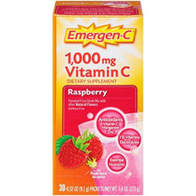 Emergenc Dietary Supplement Drink Mix With 1000Mg Vitamin C 0.32 Ounce Packets Caffeine Free Raspberry Flavor 30 Count