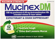 Dm Maximum Strength 12 Hour Expectorant And Cough Suppressant Bilayer Tablets 48 Count