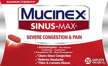 Sinusmax Severe Congestion Relief Caplets 20Ct