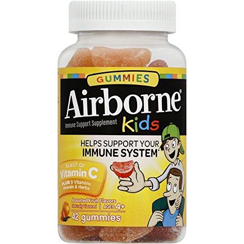 Airborne Kids Gummies Vitamin 667Mg Immune Support Supplement Assorted Fruit Flavors 42 Ct