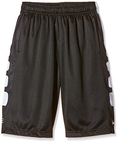Boy Elite Stripe Basketball Shorts Black/White Size Small