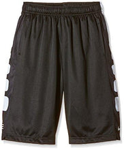 Boy Elite Stripe Basketball Shorts Black/White Size Small