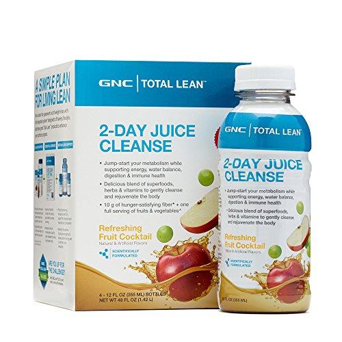 Gnc Total Lean 2Day Juice Cleanse Refreshing Fruit Cocktail 4 Bottles