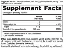 Energy B12 Gummy Vitamins Very Raspberry 500Mcg 250 Count