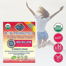 Raw Probiotics 5Day Max Care Powder Banana Flavor Acidophilus Probiotic Support For Digestive And Immune System Gluten Soy Gmofree Certified Organic 2.4 Oz
