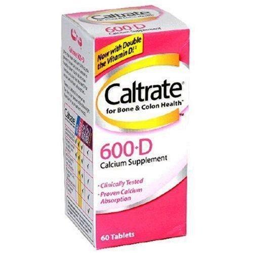 Caltrate 600+D3 Calcium Vitamin D3 Supplement 60Count Tablets Pack Of 3 By Caltrate