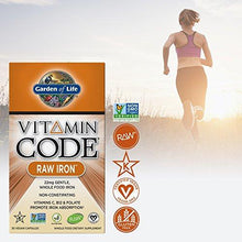 Iron Complex Vitamin Code Raw Iron Whole Food Vitamin Supplement Vegan 30 Capsules