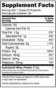 Nutrabio Pure Hydrolyzed Whey Protein 2 Pounds Unflavored – Ultra Fast Absorbing Protein Source