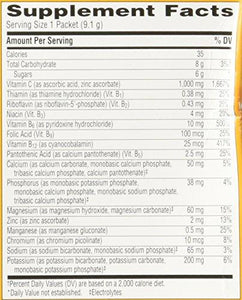 Emergenc Dietary Supplement Drink Mix With 1000 Mg Vitamin C 0.32 Ounce Packets Caffeine Free Super Orange Flavor 10 Count