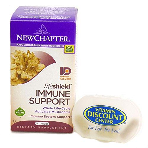 Bundle 2 Items: 1 Bottle Of Life Shield Immunity By 60 Vegan Capsules And 1 Vdc Pill Box