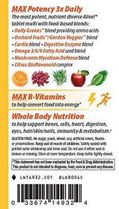 Alive! Max3 Daily Multivitamin No Iron Added Max Potency 180 Tablets