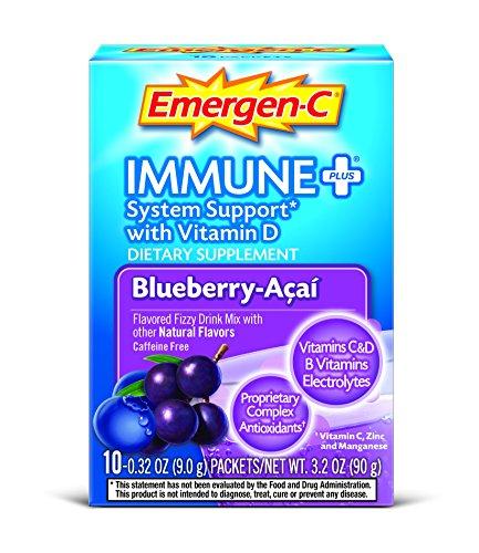 Emergenc Immune+ System Support With Vitamin D Blueberryacai 0.32 Ounce