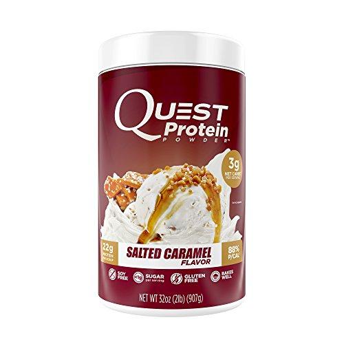 Protein Powder Salted Caramel 22G Protein 3G Net Carbs 88% P/Cals 2Lb Tub High Protein Low Carb Gluten Free Soy Free
