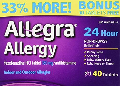 Allergy 40 Tablets Bonus Pack 33% More 24 Hour Protection Non Drowsy