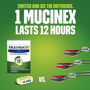 Dm 12 Hr Expectorant Cough Suppressant Tablets 40Ct