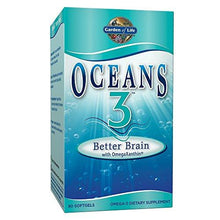 Ultra Pure Epa/Dha Omega 3 Fish Oil Oceans 3 Better Brain Supplement With Antioxidants 90 Softgels