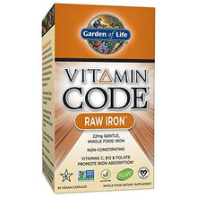 Iron Complex Vitamin Code Raw Iron Whole Food Vitamin Supplement Vegan 30 Capsules