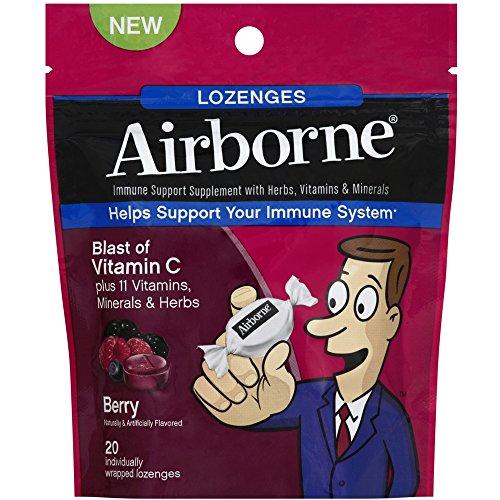 Airborne Lozenges Berry Flavor 20 Ct Pack Of 4