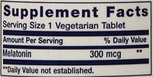 Melatonin Time Released Vegetarian Tablets 300 Mcg 100 Count