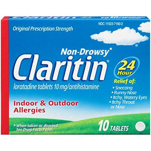 24 Hour Allergy Nondrowsy Tablets 10 Ct