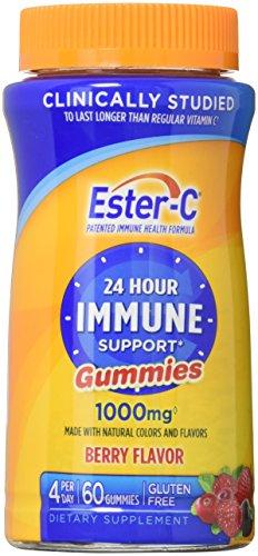 Esterc Vitamin C Gummies Berry Flavor 1000Mg 60Count Pack Of 2