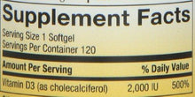 Vitamin D3 2000 Iu Softgels 120Count