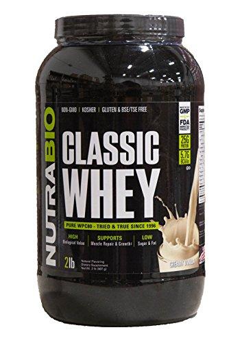 Nutrabio Classic Whey Protein Powder Creamy Vanilla 2 Lb