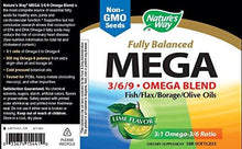 Mega 3/6/9 Blend Lime Flavor 180 Softgels