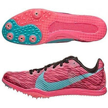 Zoom W Waffle Track Distance Cross Country Spikes Size 9.5 Pink Blue