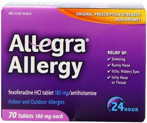 Adult 24 Hour Allergy Tablets 180Mg 140 Tablets