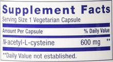 Nacetyl Cysteine 600 Mg 60 Vegetarian Caps