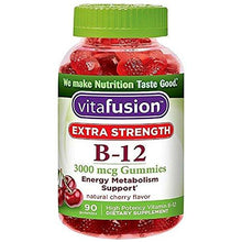 Extra Strength Vitamin B12 Gummies 3000 Mcg 90 Count Cherry Pack Of 2