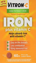 Vitronc High Potency Iron Supplement With Vitamin C 60 Count